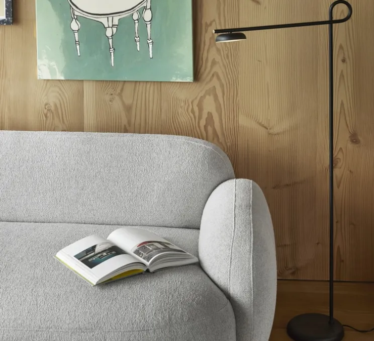 Lampadaire, Salto, noir, LED, dim, 3000K, 550 lm, L50cm, H127cm - Northern