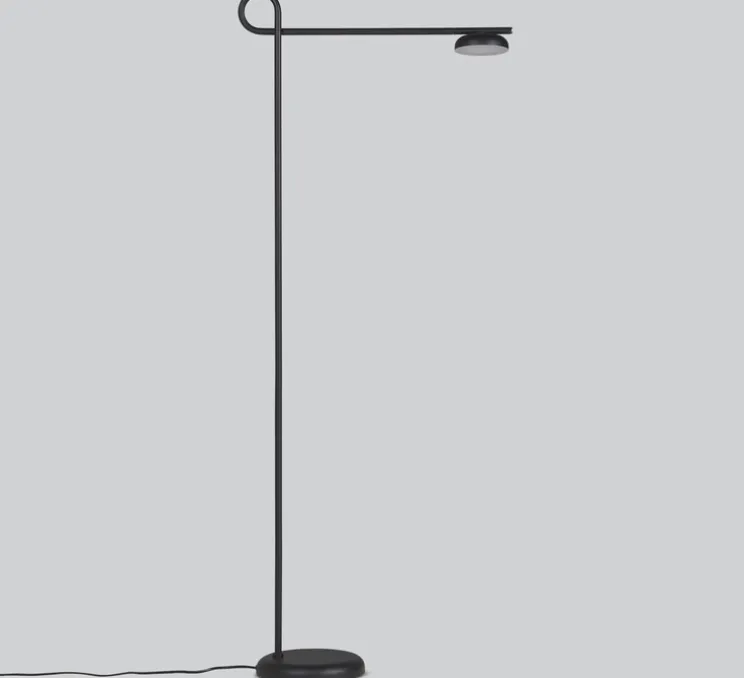 Lampadaire, Salto, noir, LED, dim, 3000K, 550 lm, L50cm, H127cm - Northern