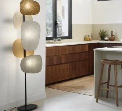 Lampadaire, Screen 70's 3L, lin, L48cm, H174cm - Market Set