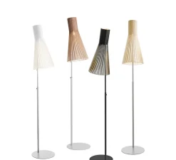 Lampadaire, Secto 4210, bois, blanc, LED, L30cm, H175cm - Secto Design