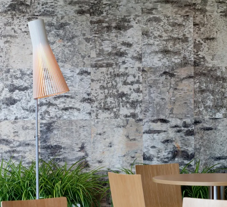 Lampadaire, Secto 4210, bouleau naturel, LED, L30cm, H175cm - Secto Design