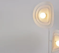 Lampadaire, Selenitis 2L, blanc, Ø60cm, H180cm - Market Set