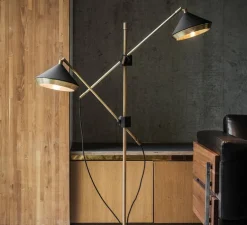 Lampadaire, Shear, laiton noir, 2700K, 500LM L30cm, H120cm - Bert Frank