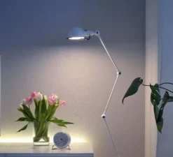 Lampadaire, Signal 4 bras, SI433, blanc, brillant, Ø24,5cm, H120cm - Jieldé