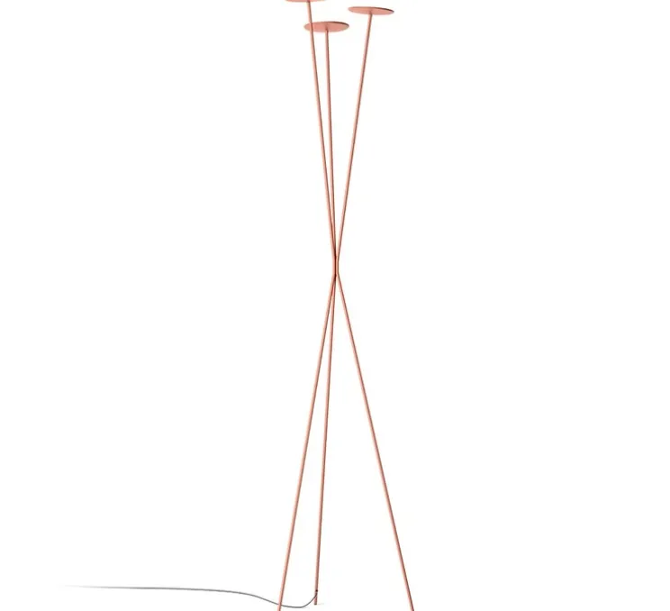 Lampadaire, Skan, terracotta, LED, dim, 3000K, 2679 lm, L43cm, H198cm-Vibia