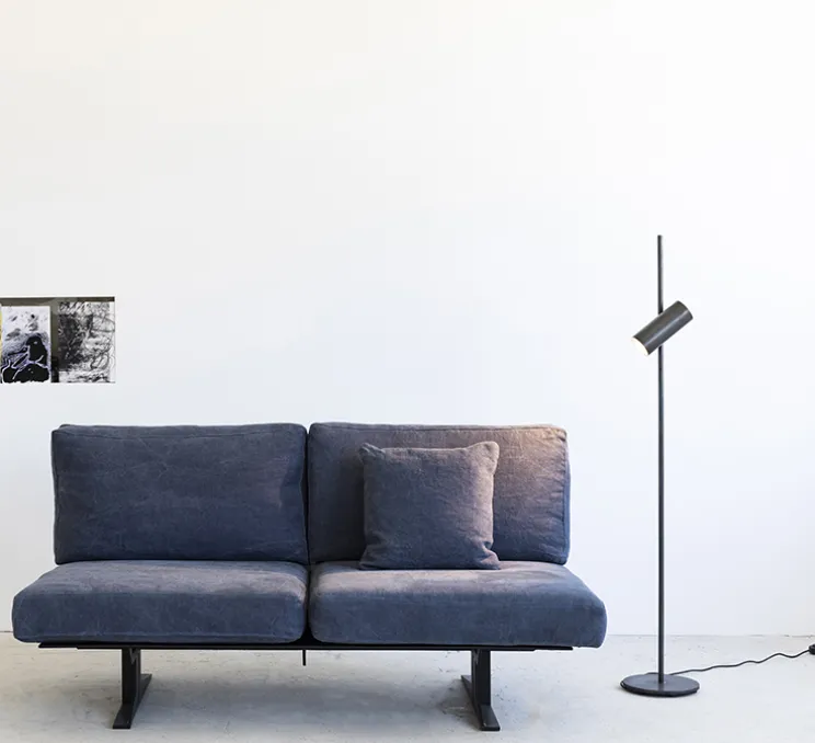 Lampadaire, Sofisticato Nr. 15, bleu acier, Ø23cm, H149cm - Serax