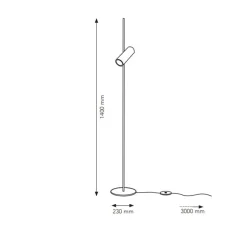 Lampadaire, Sofisticato Nr. 15, bleu acier, Ø23cm, H149cm - Serax