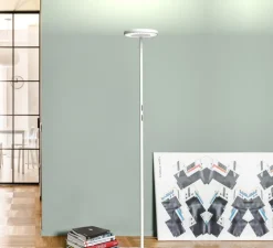 Lampadaire, Sol F1, blanc, LED, 2700K, 8800 lm, Ø28,5cm, H185cm - Rotaliana