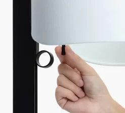 Lampadaire, Stand Up, noir, gris, Ø40cm, H175cm - Faro