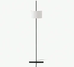 Lampadaire, Stand Up, noir, blanc, Ø40cm, H175cm - Faro
