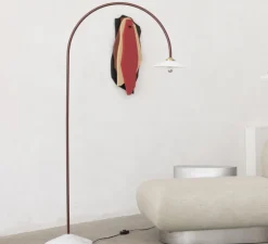 Lampadaire, Standing Lamp marble N°2, rouge foncé, L34cm, H172cm - Valerie_Objects