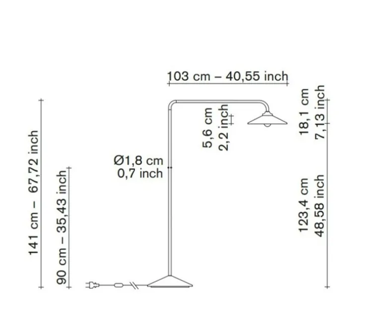 Lampadaire, Standing Lamp marble N°1, vert, L34cm, H141cm - Valerie_Objects