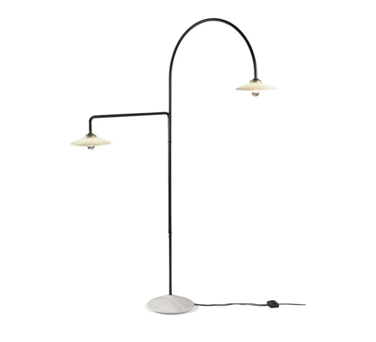 Lampadaire, Standing Lamp marble N°3, noir, L34cm, H200cm - Valerie_Objects