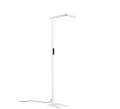 Lampadaire, Stewart, blanc, LED, dim, 5000K, 5756 + 5635 lm, L60cm, H199,5cm - Nedgis