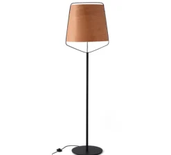 Lampadaire, STOOD, bois, noir, LED, Ø51cm, H182cm - Faro