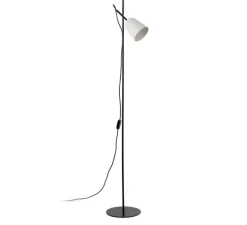 Lampadaire, Studio, blanc et noir, Ø22cm, H132,5cm - Faro