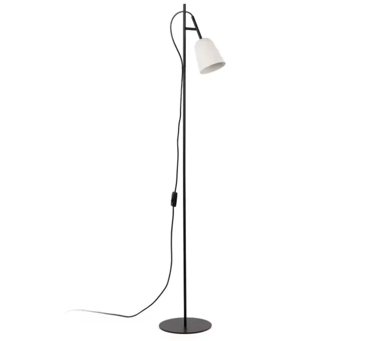 Lampadaire, Studio, blanc et noir, Ø22cm, H132,5cm - Faro