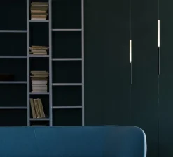 Lampadaire suspendu, Equilibrio, noir mat, LED, dim, 2700K, 420 lm, Ø2,2cm, H30cm - OliveLab