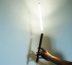 Lampadaire suspendu, Equilibrio, noir mat, LED, dim, 2700K, 420 lm, Ø2,2cm, H30cm - OliveLab