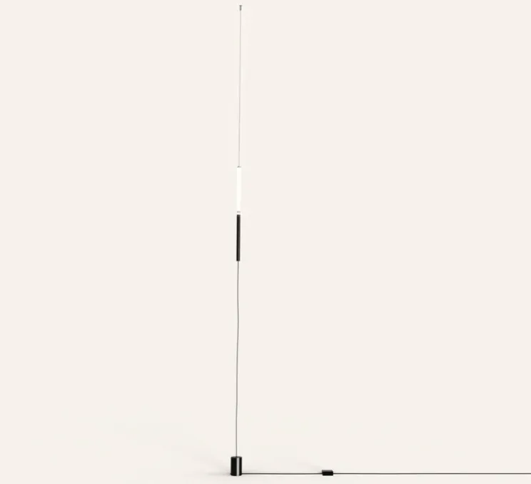 Lampadaire suspendu, Equilibrio, noir mat, LED, dim, 2700K, 420 lm, Ø2,2cm, H30cm - OliveLab