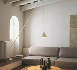 Lampadaire suspendu, North 5666, beige, LED, dim, 2700K, 1041 lm, L16cm, H208cm - Vibia