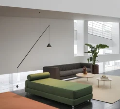 Lampadaire suspendu, North 5666, noir, LED, dim, 2700K, 1041 lm, L16cm, H208cm - Vibia