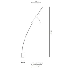 Lampadaire, Sway, gris riverbed, L35cm, H195cm - Atelier Robotiq