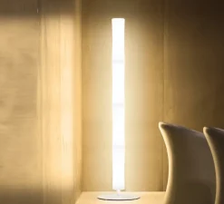 Lampadaire, Také Plus, LED, blanc, base blanche, Ø12,5cm, H178cm - 3000K - 4400lm - LUMEN CENTER ITALIA