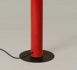 Lampadaire, Tatu Alto, rouge, LED, dim, 2700K, 171 lm, L26cm, H116cm - Santa & Cole