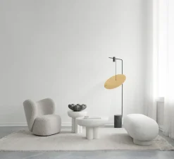 Lampadaire, The Moon , Laiton, marbre, L60cm, H188cm - 101 Copenhagen