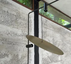 Lampadaire, The Moon , Laiton, marbre, L60cm, H188cm - 101 Copenhagen