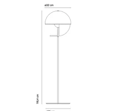 Lampadaire, Theia P, blanc, LED, Ø32cm, H116,4cm - Marset