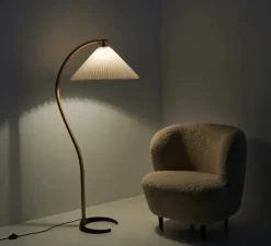 Lampadaire, Timberline, Réédition, blanc, Ø55cm, H151cm - Gubi