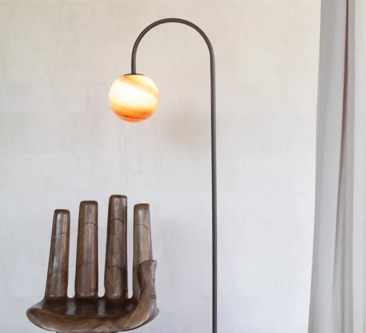 Lampadaire, Tivoli, marron, L42cm, H163cm - It's about Romi