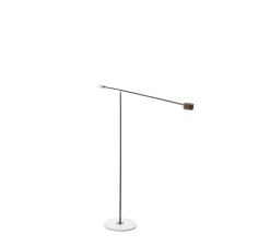 Lampadaire, T-Lamp, marron et marbre blanc, LED, 2700K, 1150lm, L198,7cm, H184,8cm - Moooi