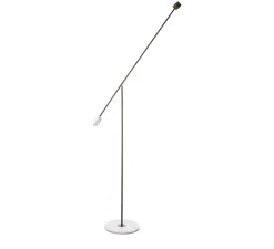 Lampadaire, T-Lamp, marron et marbre blanc, LED, 2700K, 1150lm, L198,7cm, H184,8cm - Moooi