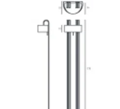 Lampadaire, TMB, laiton satiné, LED, dim, 3000k, UP 2900lm, DOWN 1200lm lm, L41cm, H175cm - Lumen Center Italia