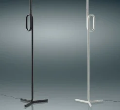 Lampadaire, Tobia, noir, touch dimmer, LED, 2700K, 2000lm, Ø17cm, H175cm - Foscarini