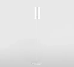 Lampadaire, Tobu, blanc, LED, dim, 2700K, 7100 lm, Ø35cm, H195cm - Rotaliana