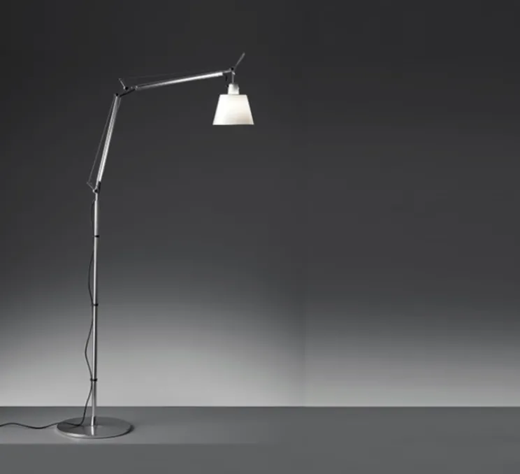 Lampadaire, Tolomeo Basculante Terra, parchemin, dimmable, H226cm, L87cm - Artemide