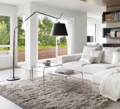 Lampadaire, Tolomeo Mega Terra, noir, dimmable, LED, H334cm, Ø33cm - Artemide
