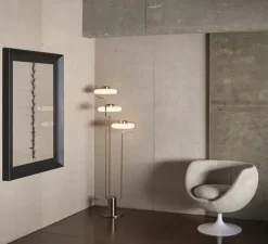 Lampadaire, Tratto, laiton, LED, dim, 2700K, 4350 lm, Ø48,5cm, H150cm - KDLN