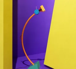 Lampadaire, Treetops, Orange, vert, rouge, jaune, bleu, Øcm, H195cm - Memphis Milano