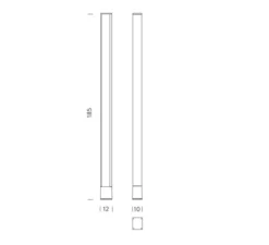 Lampadaire, Tru, titan, LED, 2700K, 4080lm + 2660lm, L12cm, H185cm - Nemo Lighting