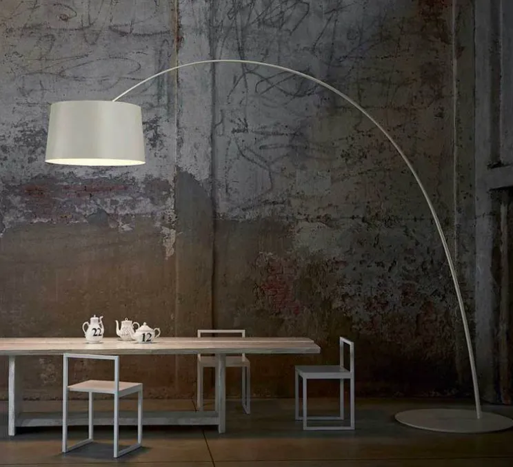 Lampadaire, Twiggy, grège, dimmable, L60cm, H195cm - Foscarini