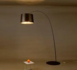 Lampadaire, Twiggy, noir ,dimmable, L60cm, H195cm - Foscarini