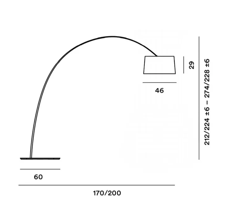Lampadaire, Twiggy Wood, greige, LED, 2700K, 3840lm, L170-200cm, H212-228cm - Foscarini