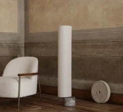 Lampadaire, Unbound 120, Beige, LED, dim, 3000K, 1500 lm, L18,6cm, H120cm - Gubi