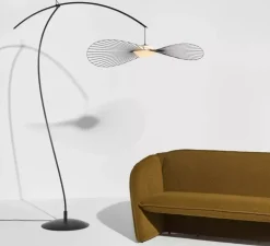 Lampadaire, Vertigo nova, noir et blanc, LED, dim, 2700K, 1350 lm, Ø110cm, H230cm - Petite Friture