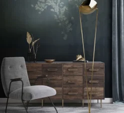 Lampadaire, Victory, laiton poli, LED, dim, 3000k, 3100 lm, Ø34cm, H180cm - Lumen Center Italia